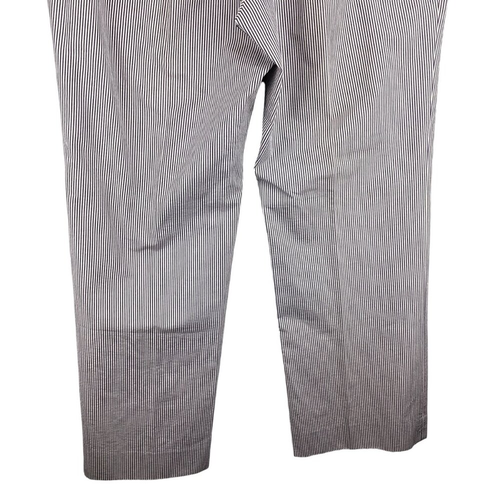 Brooks Brothers‎ Caroline Fit Striped Pants Size 16 Womens Blue White Seersucker - Picture 7 of 9